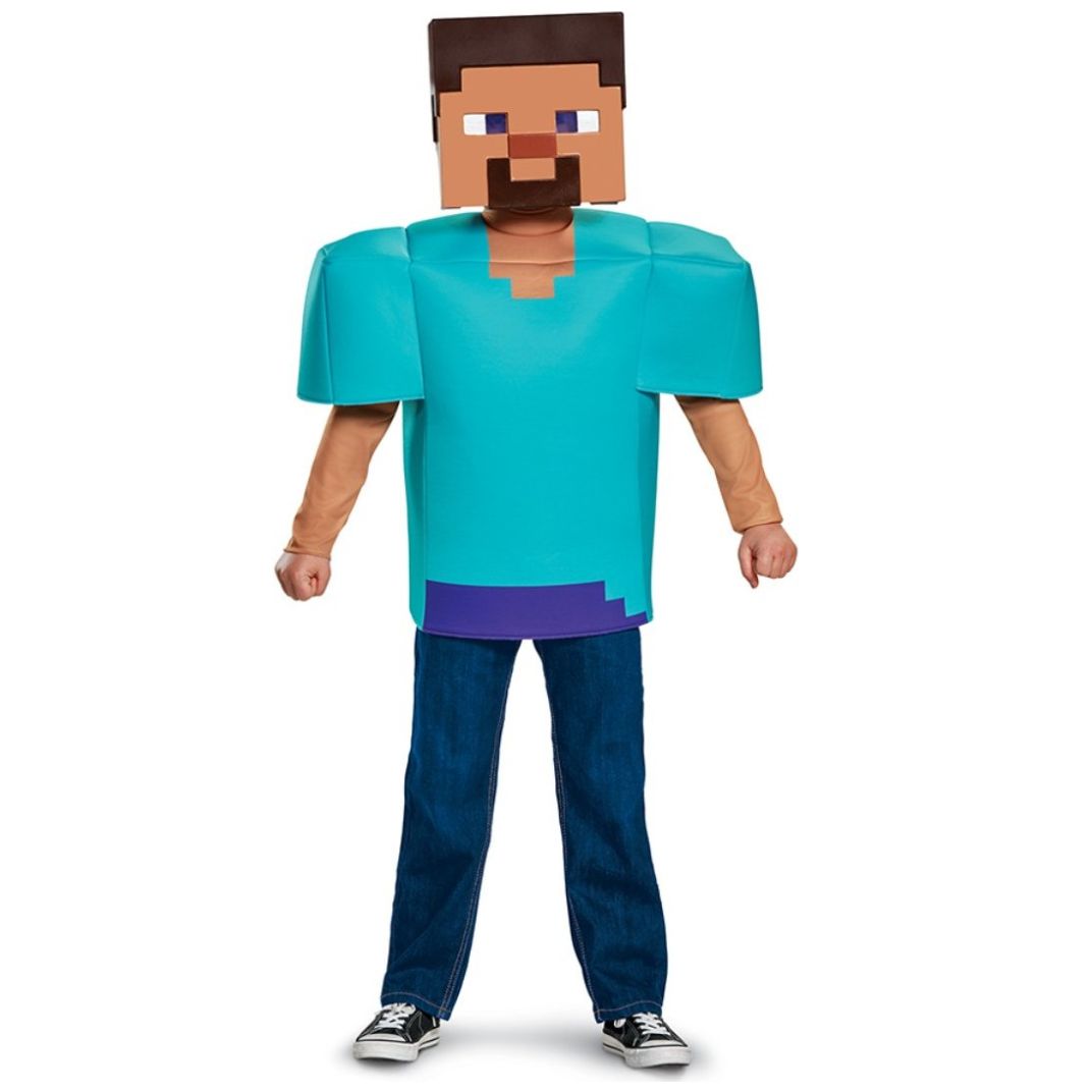 Disfraz Steve Clasico Minecraft Steve Talla M 7 a 8