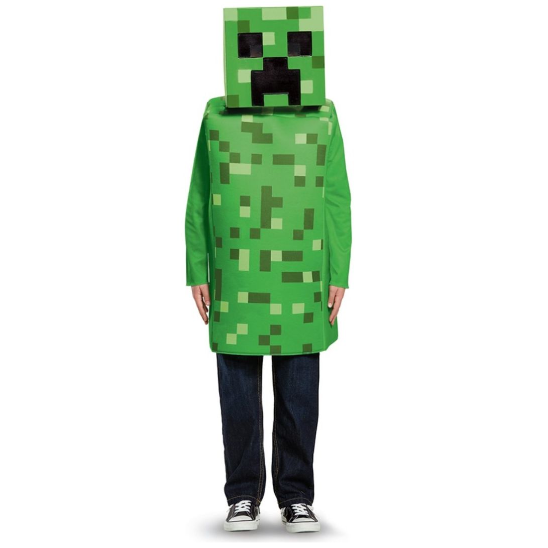 Disfraz Creeper Clasico Talla M 7 a 8 Minecraft