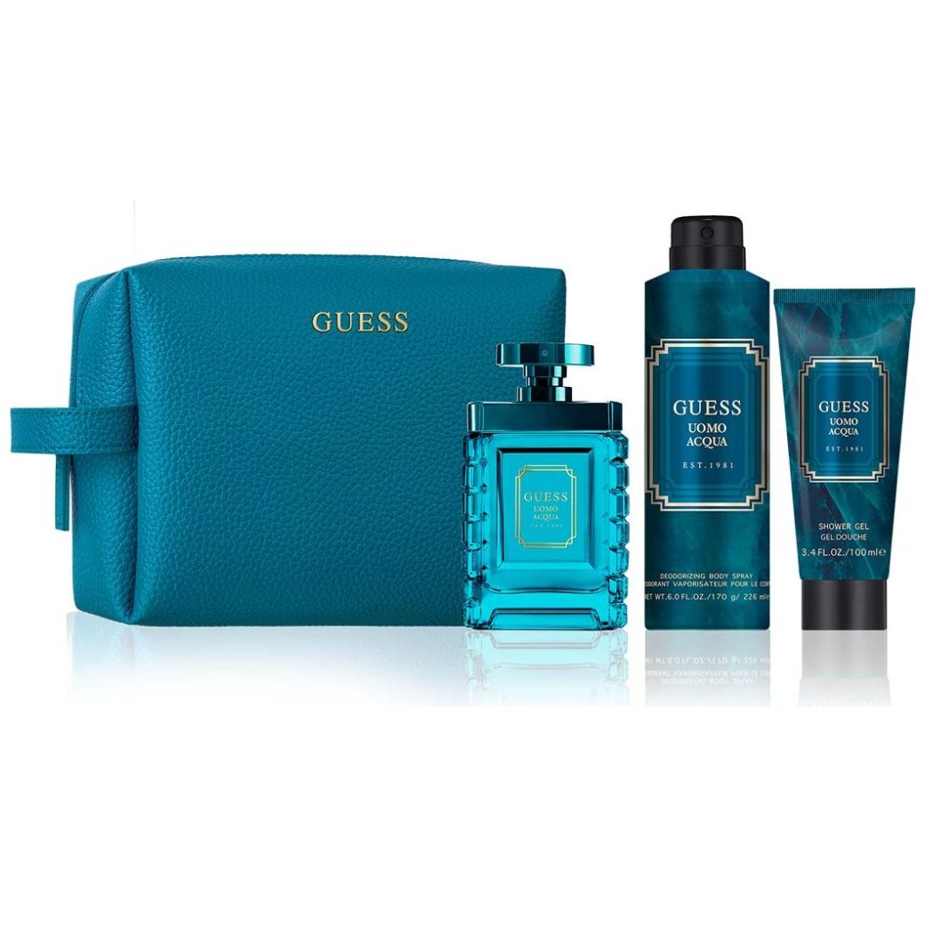 Set Fragancia para Hombre Guess Uomo Acqua Edt 100 Ml
