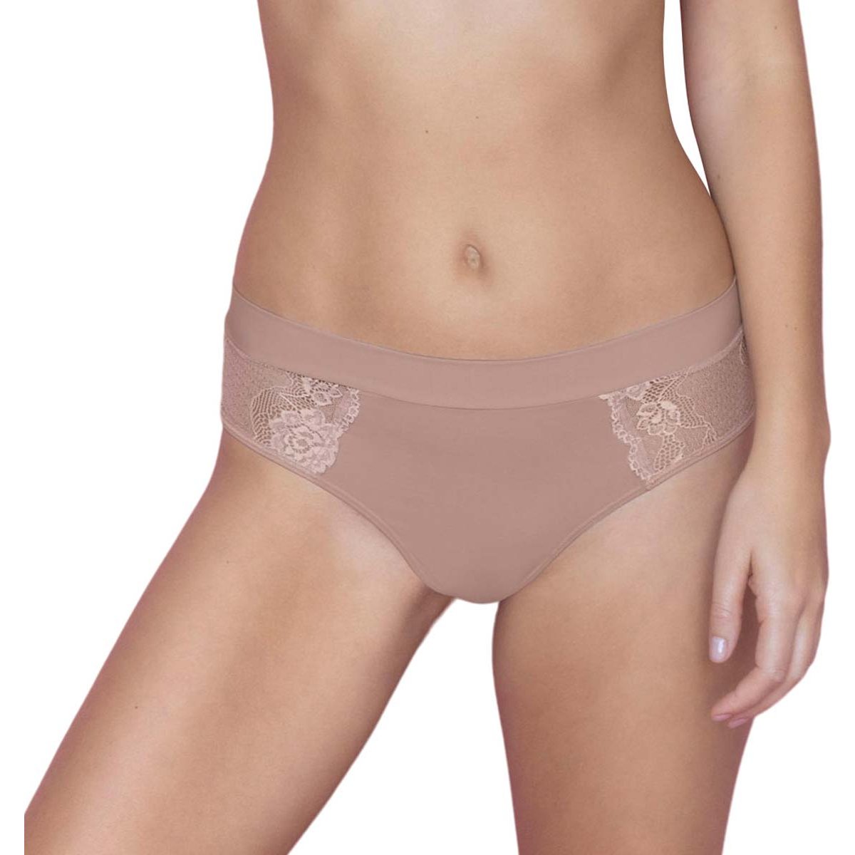 Panty Cachetero Detalles en Encaje Leonisa