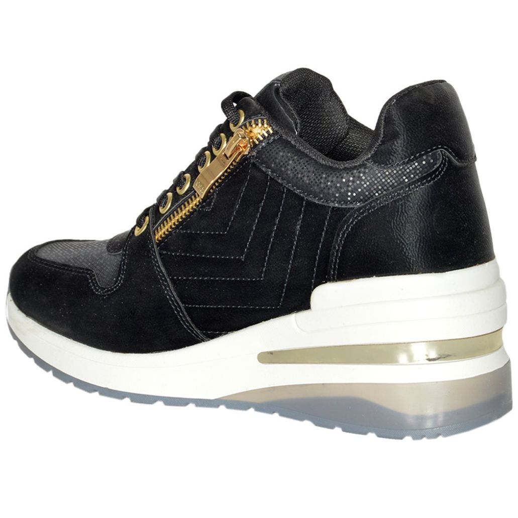 Tenis con Cuña Y Cierre Negro Philosophy