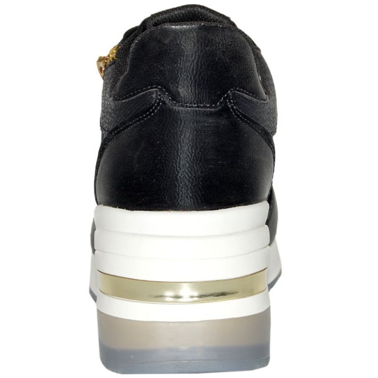 Tenis con Cuña Y Cierre Negro Philosophy