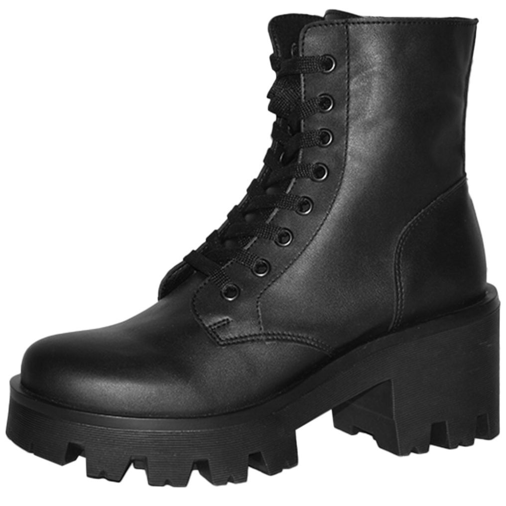 Bota  Negra con Plataforma Y Cierre Lateral Philosophy