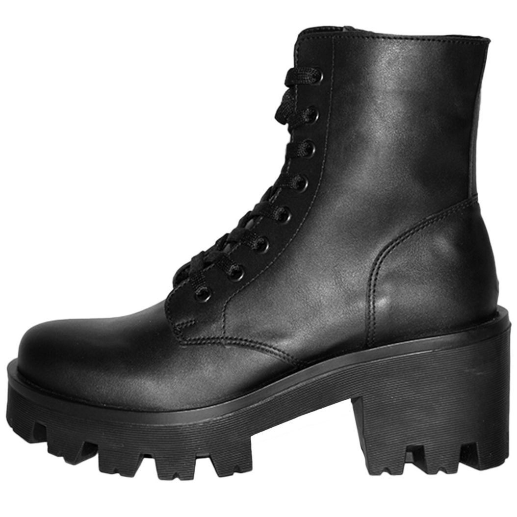 Bota  Negra con Plataforma Y Cierre Lateral Philosophy