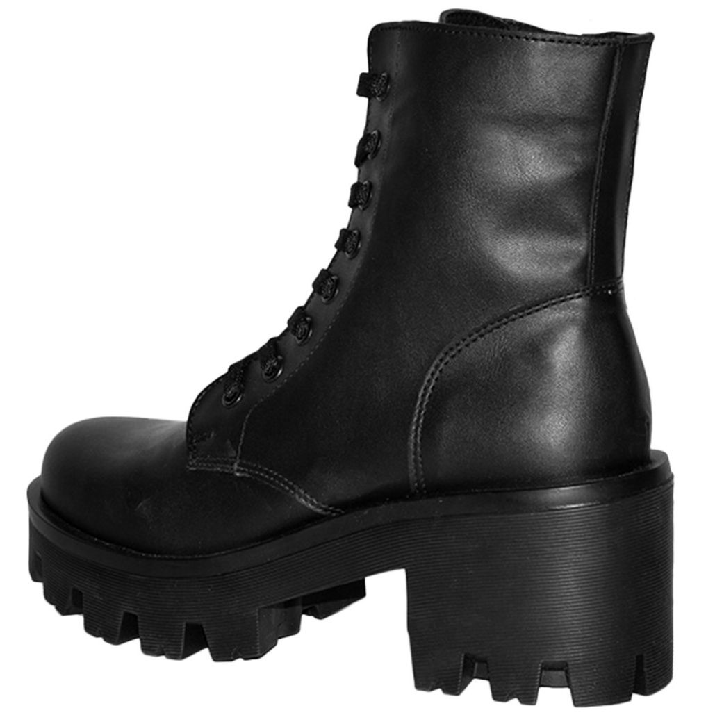 Bota  Negra con Plataforma Y Cierre Lateral Philosophy