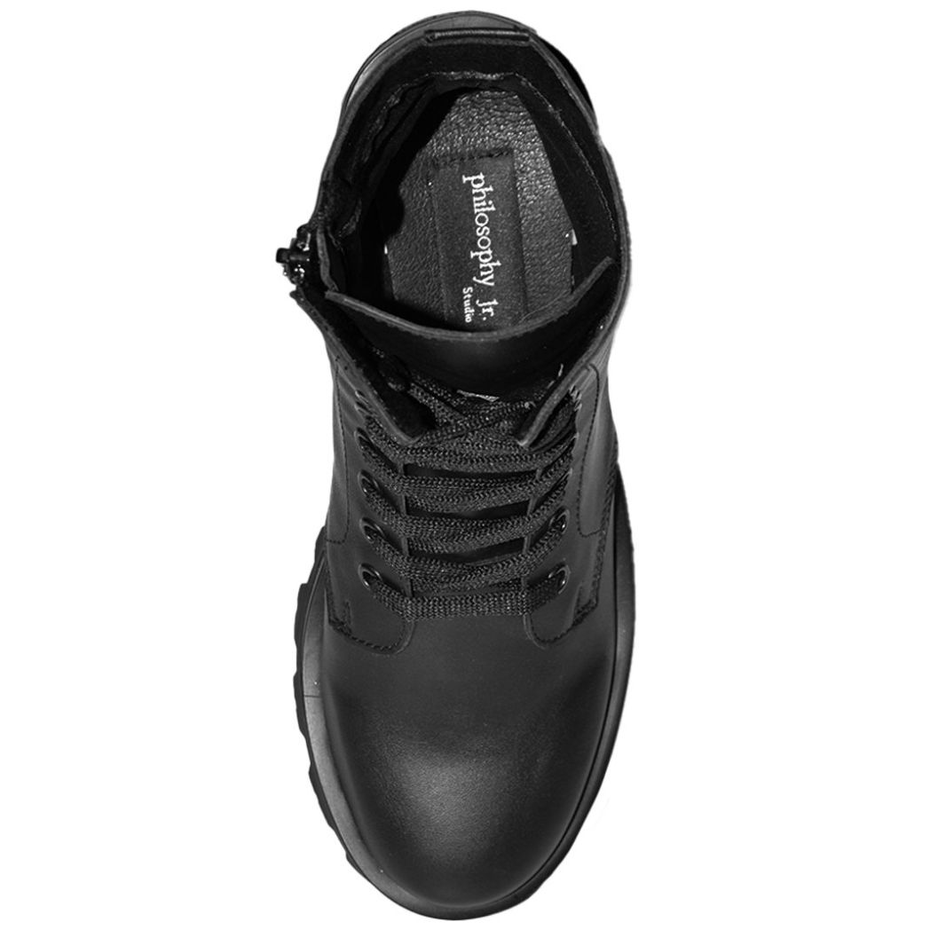 Bota  Negra con Plataforma Y Cierre Lateral Philosophy
