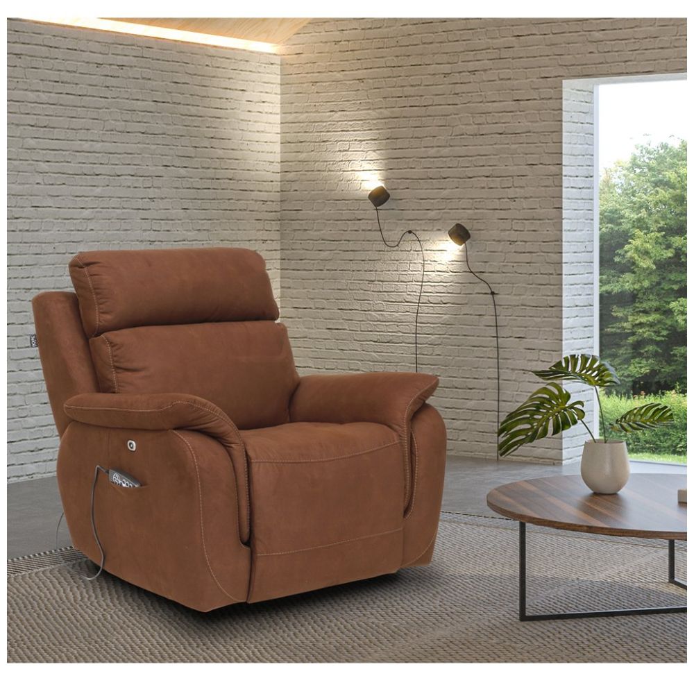 Sillón Reclinable Morelli Café Ultra Tela Boal