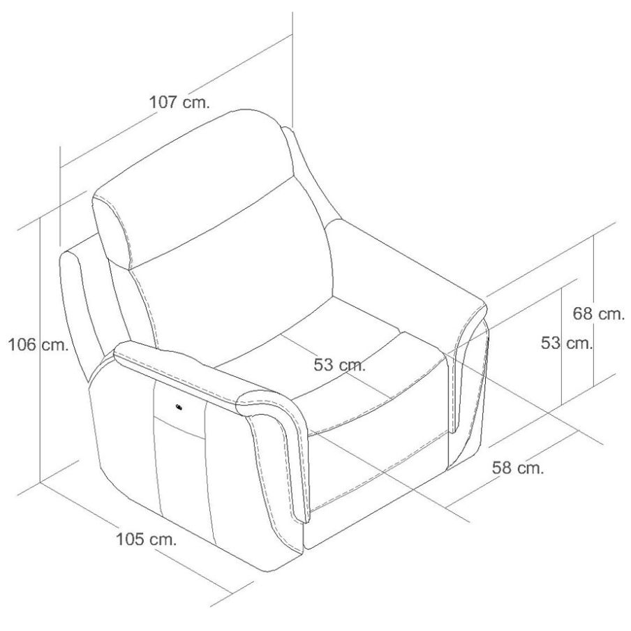 Sillón Reclinable Morelli Café Ultra Tela Boal