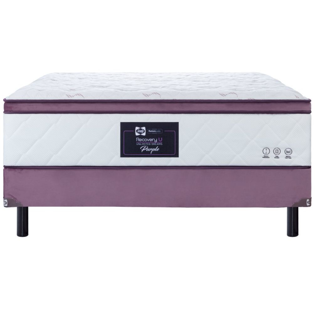 Juego de Colchón Y Box Quee Size Purple Recovery Sealy