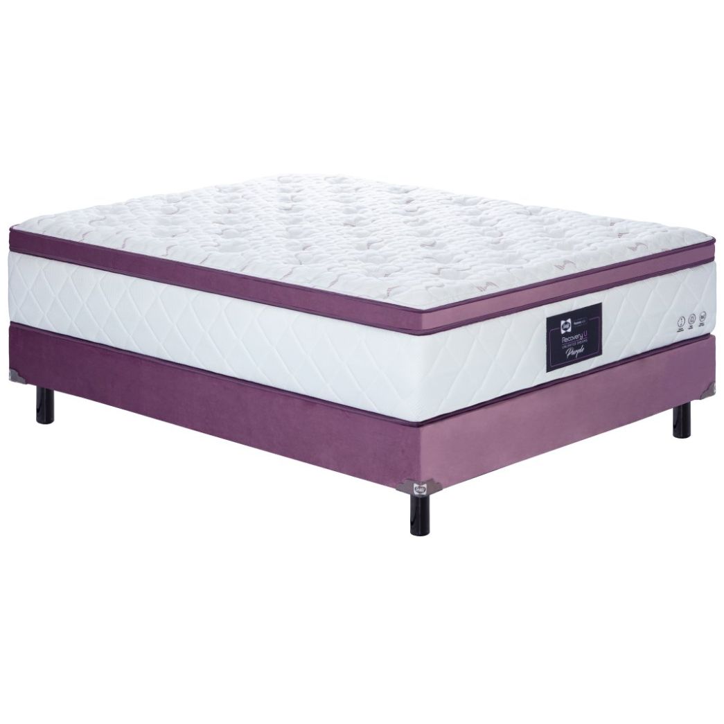Juego de Colchón Y Box Quee Size Purple Recovery Sealy