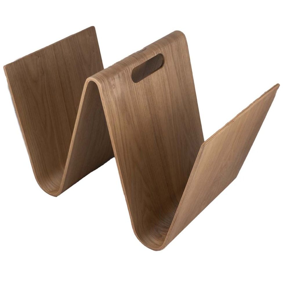 Home Nature Revistero de Madera en Forma de W 42.5X26X30 Cm
