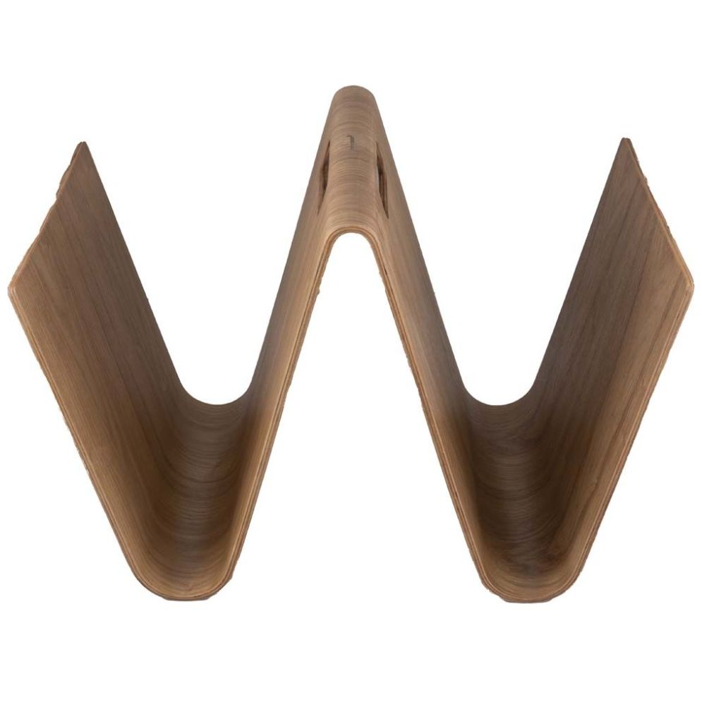 Home Nature Revistero de Madera en Forma de W 42.5X26X30 Cm