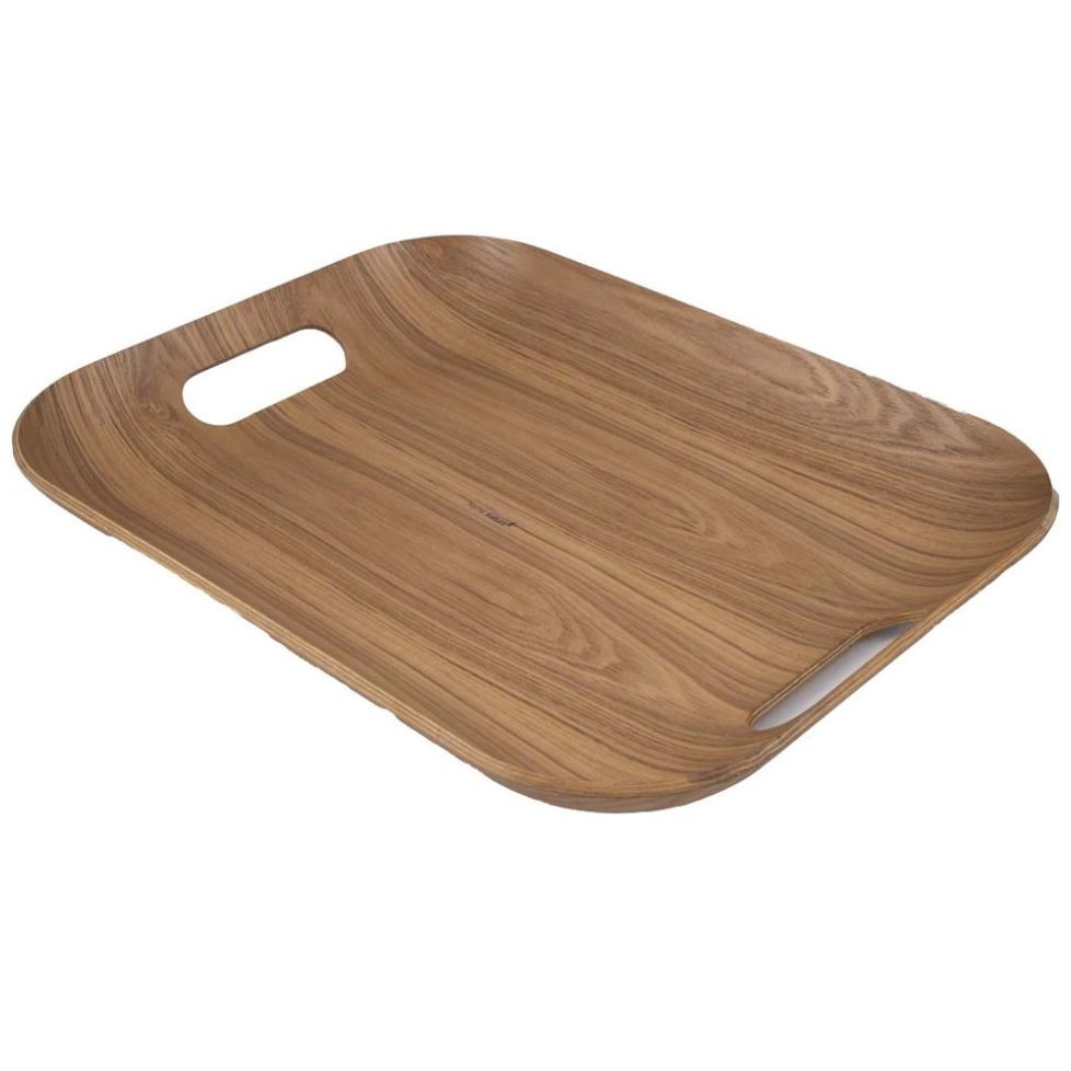 Home Nature Charola de Madera Rectangular 40X31X4.5Cm