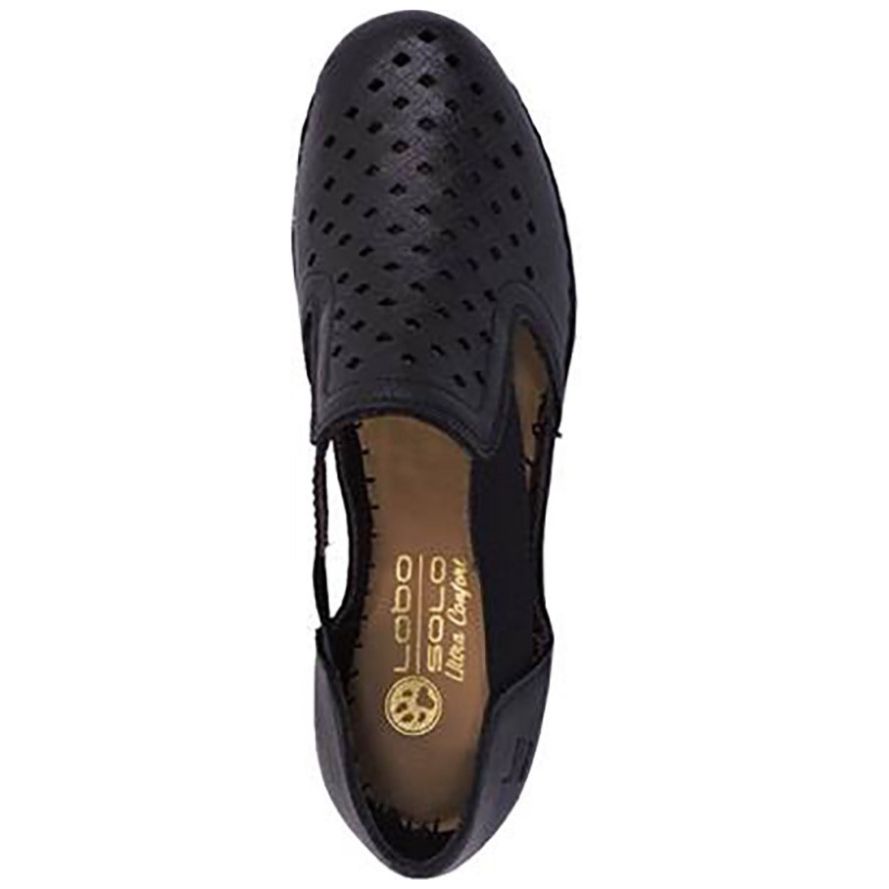 Zapato Negro Ultra Confort con Abertura Lobo Solo