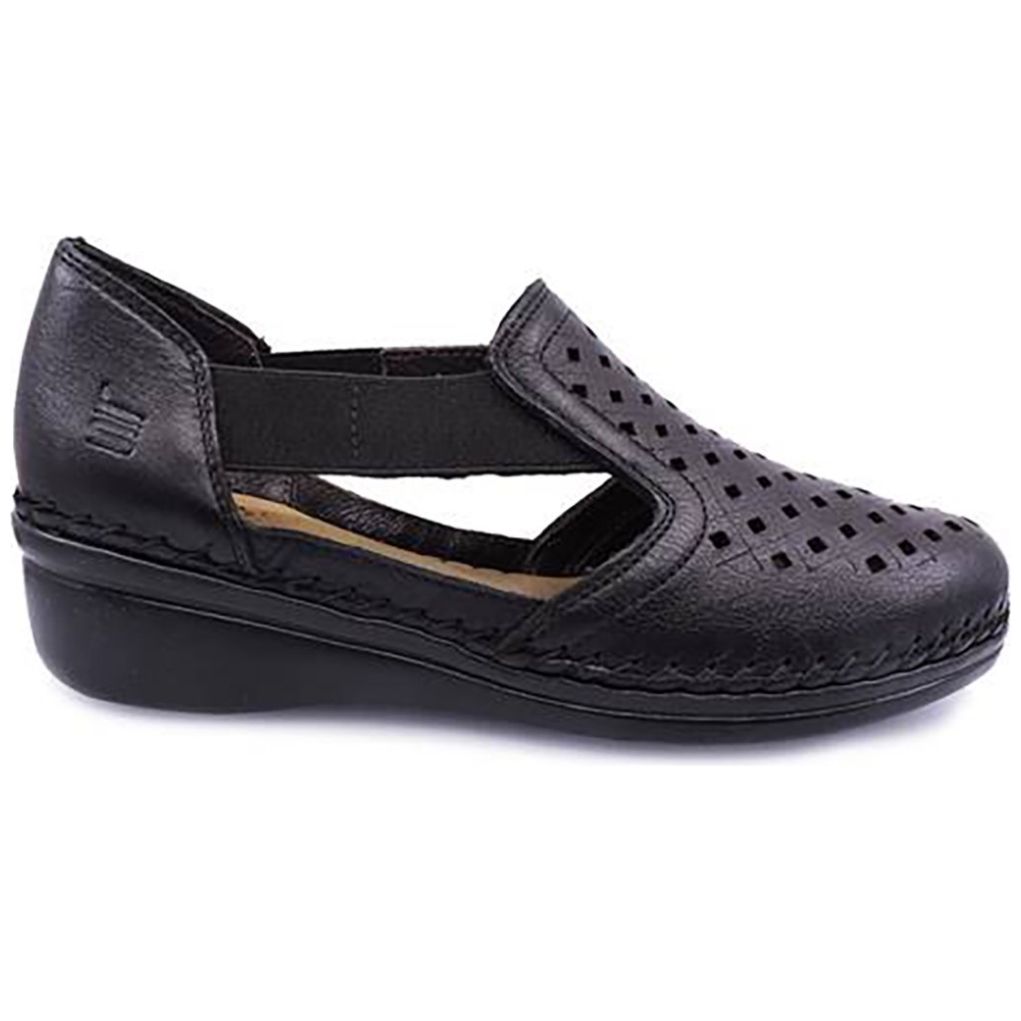 Zapato Negro Ultra Confort con Abertura Lobo Solo