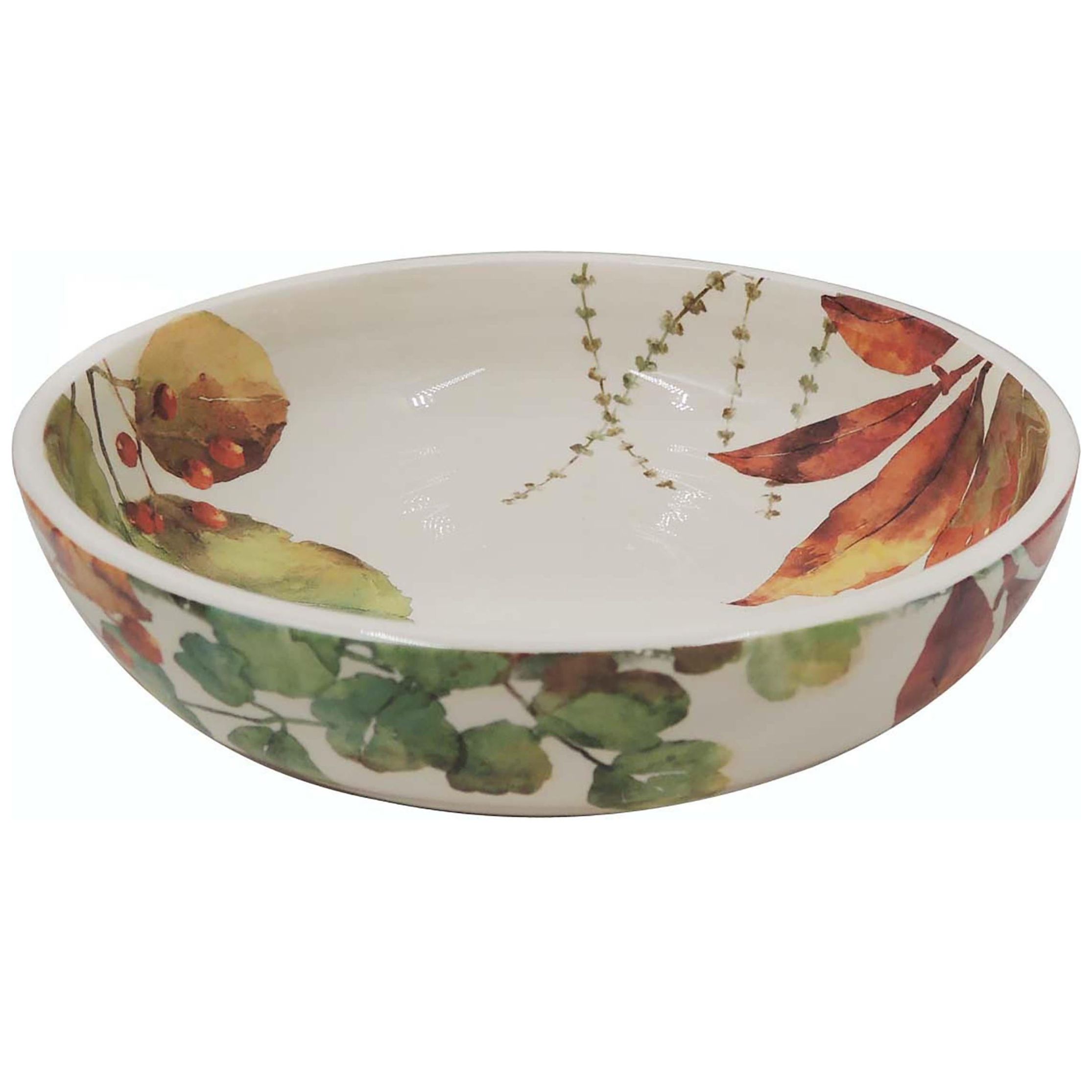 Bowl Colored Leaves Vinatage Home