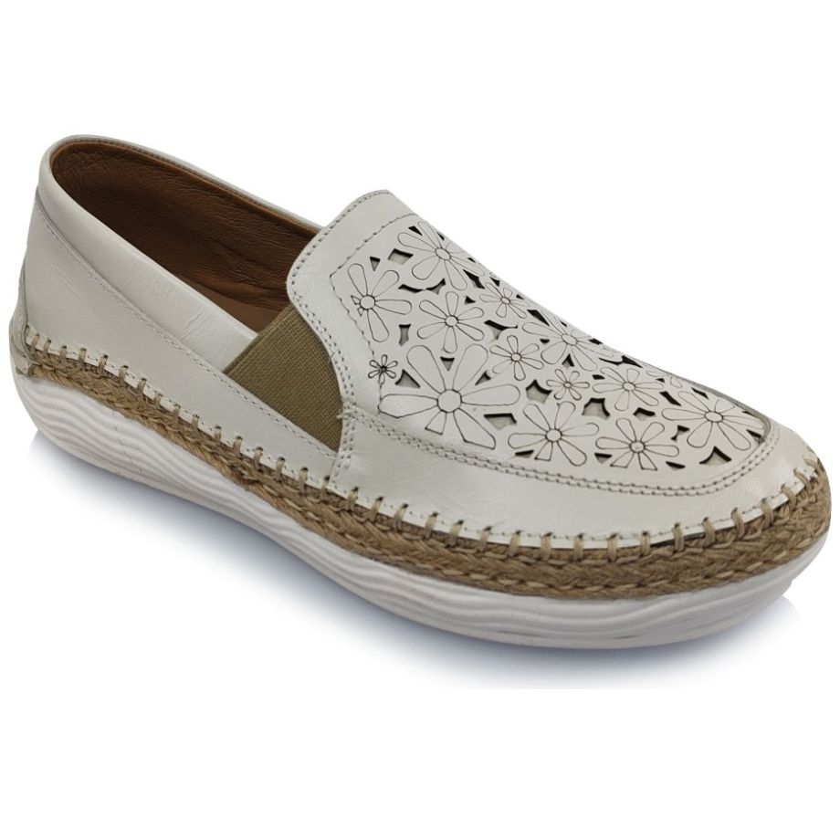 Zapato Blanco con Resortes Laterales Lobo Solo