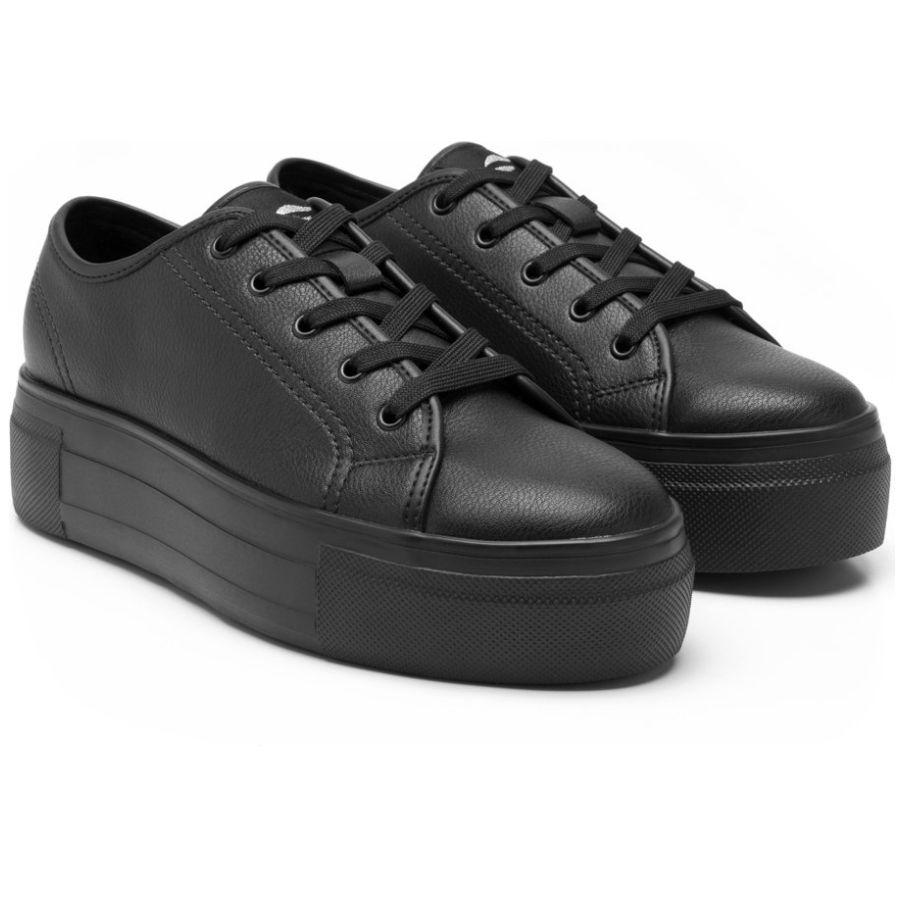 Tenis  Negro Casual con Plataforma Flexi