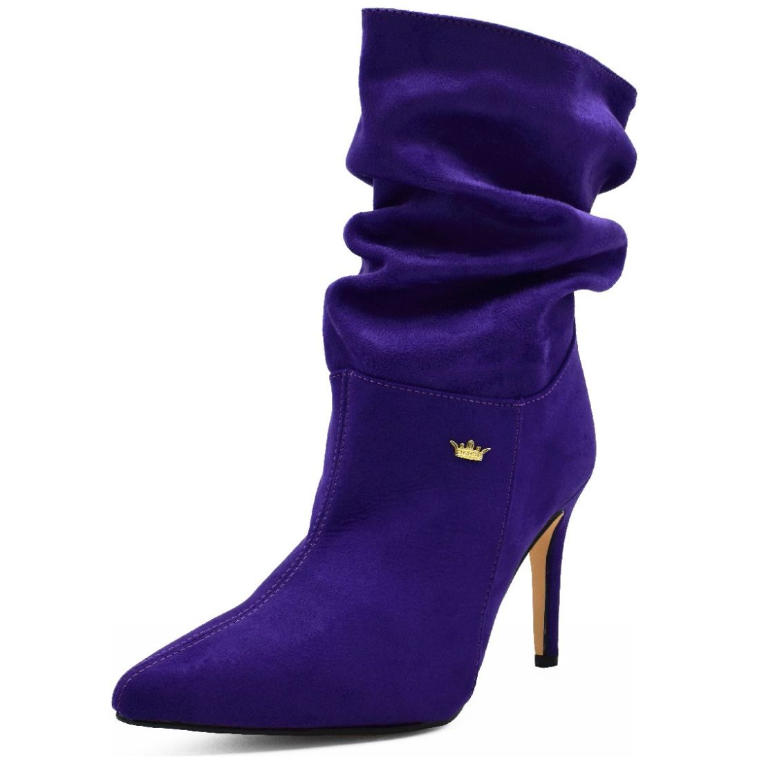 Botín Morado Puntal con Pliegues Paris Hilton