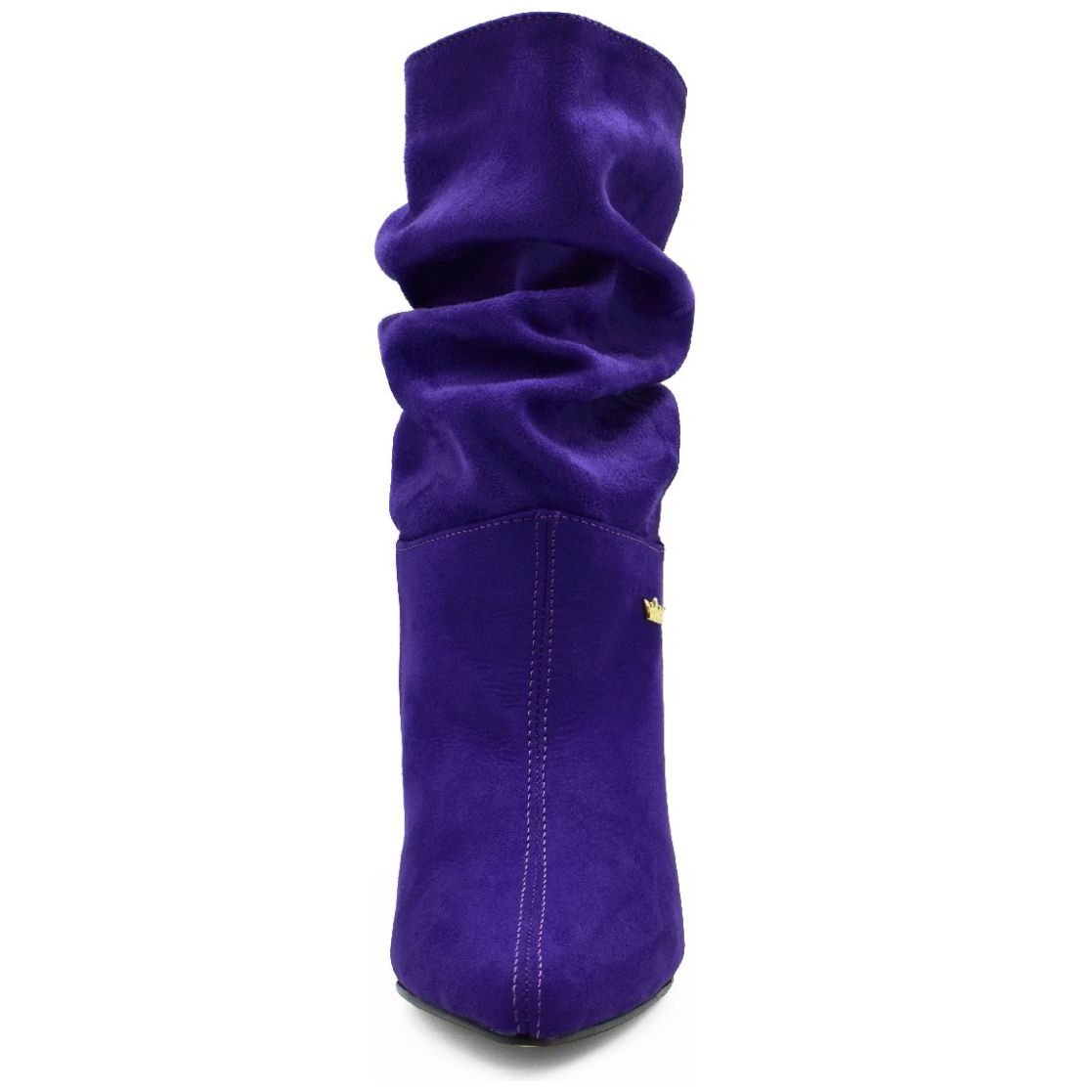 Botín Morado Puntal con Pliegues Paris Hilton