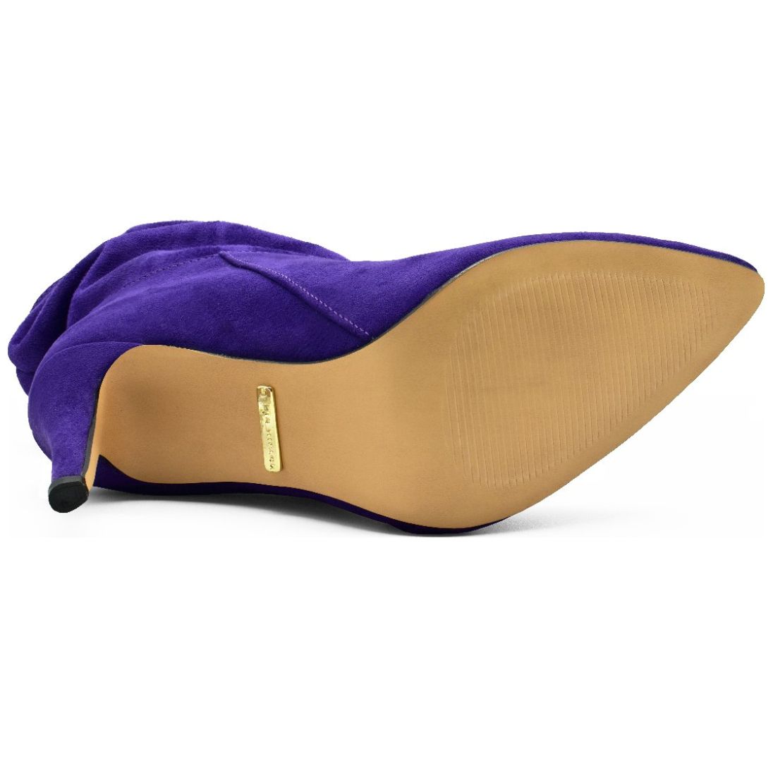 Botín Morado Puntal con Pliegues Paris Hilton