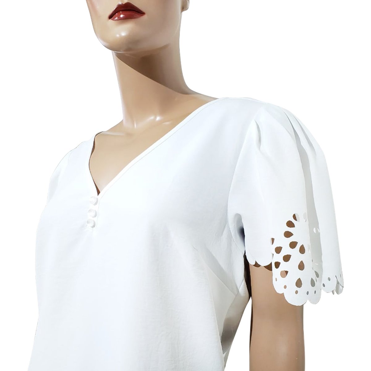 Blusa Cuello V Marca Tr3S para Mujer