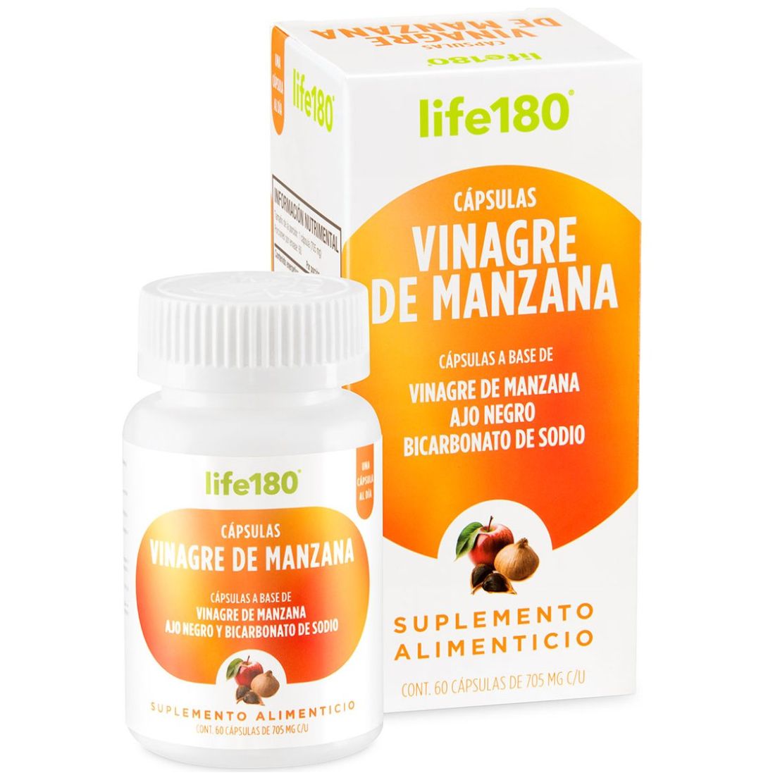 Vinagre de Manzana y Bicarbonato Life 180