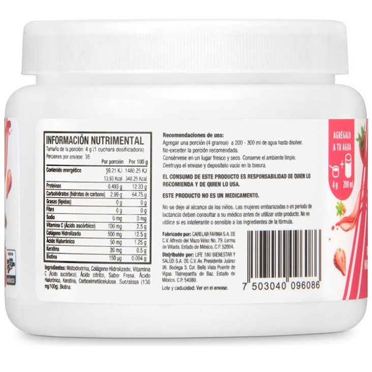 Bebida Funcional Beauty Sabor Fresa Life 180