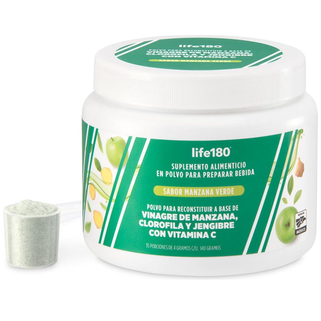 Bebida Funcional Detox Sabor Manzana Verde Life 180