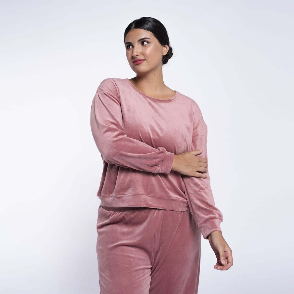 Sudadera Velour Cuello Redondo Vixara