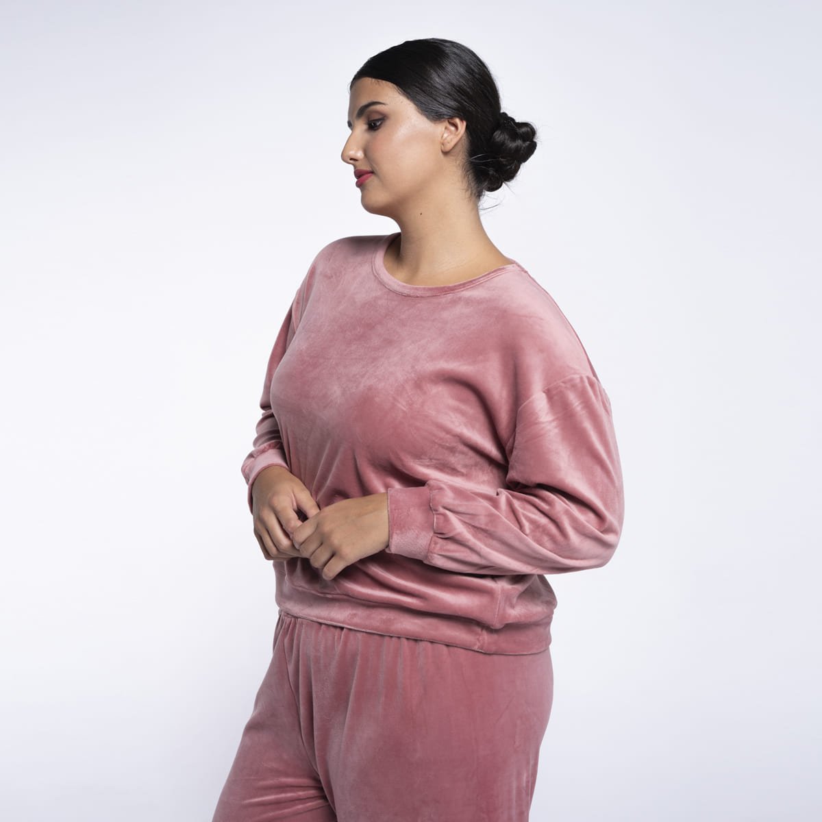 Sudadera Velour Cuello Redondo Vixara