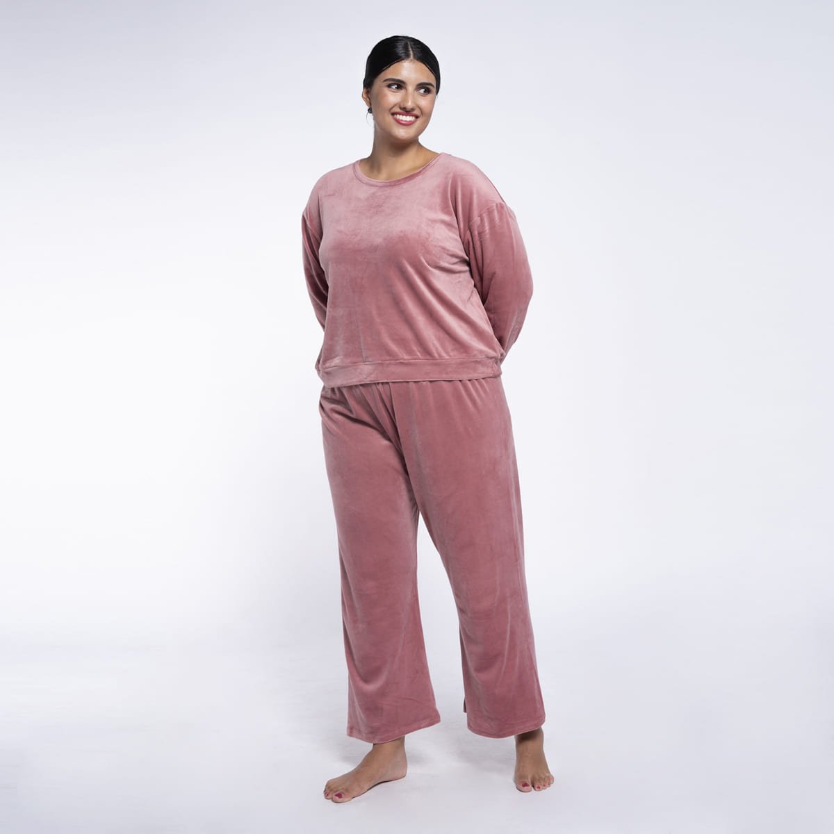 Sudadera Velour Cuello Redondo Vixara