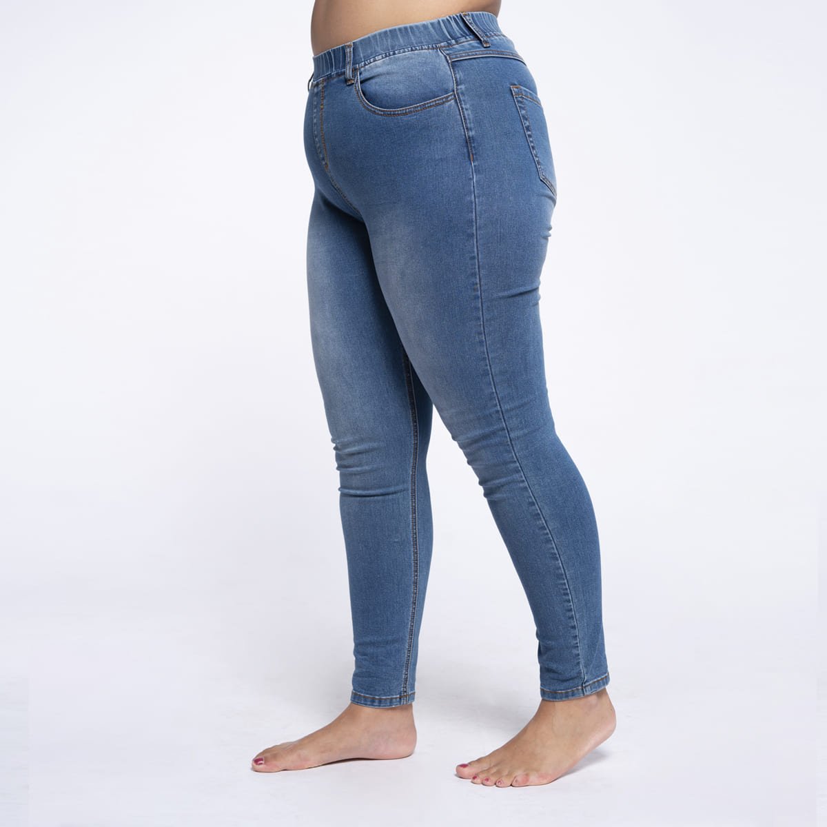 Jeans Resorte en Cintura con Bolsas  Vixara