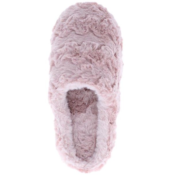Pantufla Destalonada Afelpada Rosa Comfort Fit