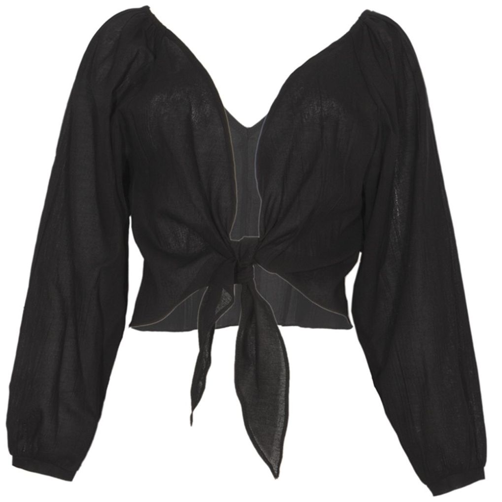 Blusa Manga Larga Abierta con Amarre Marrakesh