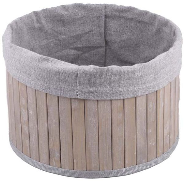 Home Nature Juego de 4 Canastas Decorativas Caterina Redondas Color Gris 30X18Cm,30X18 Cm, 25X16Cm, 23X15Cm, 18X12Cm