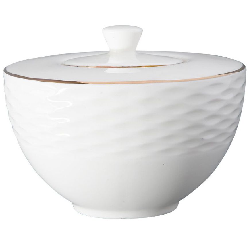 Combo Home & Details de 52 Piezas Vajilla, Vasos Y Plato Base Dorado