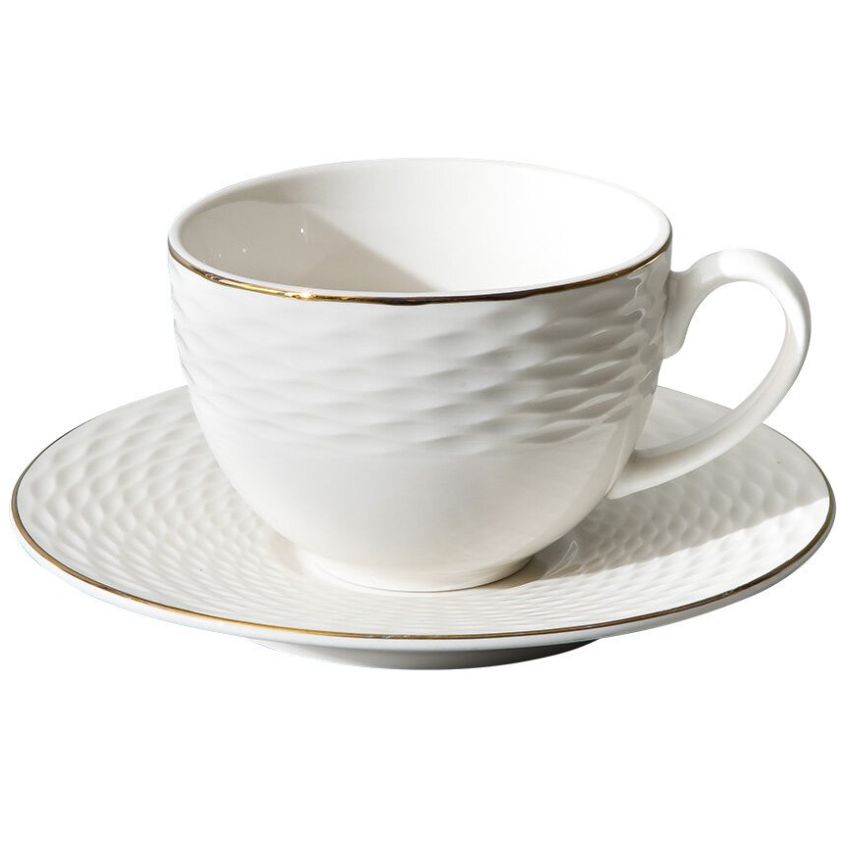 Combo Home & Details de 52 Piezas Vajilla, Vasos Y Plato Base Dorado