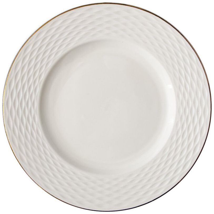 Combo Home & Details de 52 Piezas Vajilla, Vasos Y Plato Base Dorado