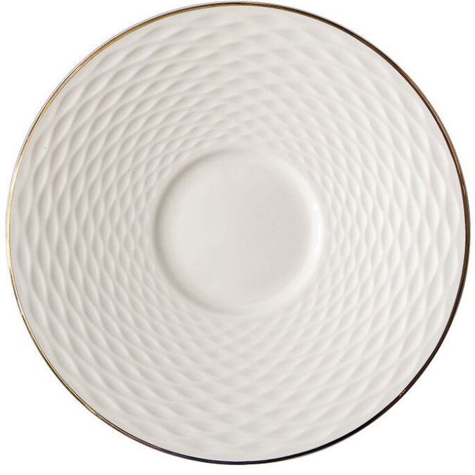 Combo Home & Details de 52 Piezas Vajilla, Vasos Y Plato Base Dorado