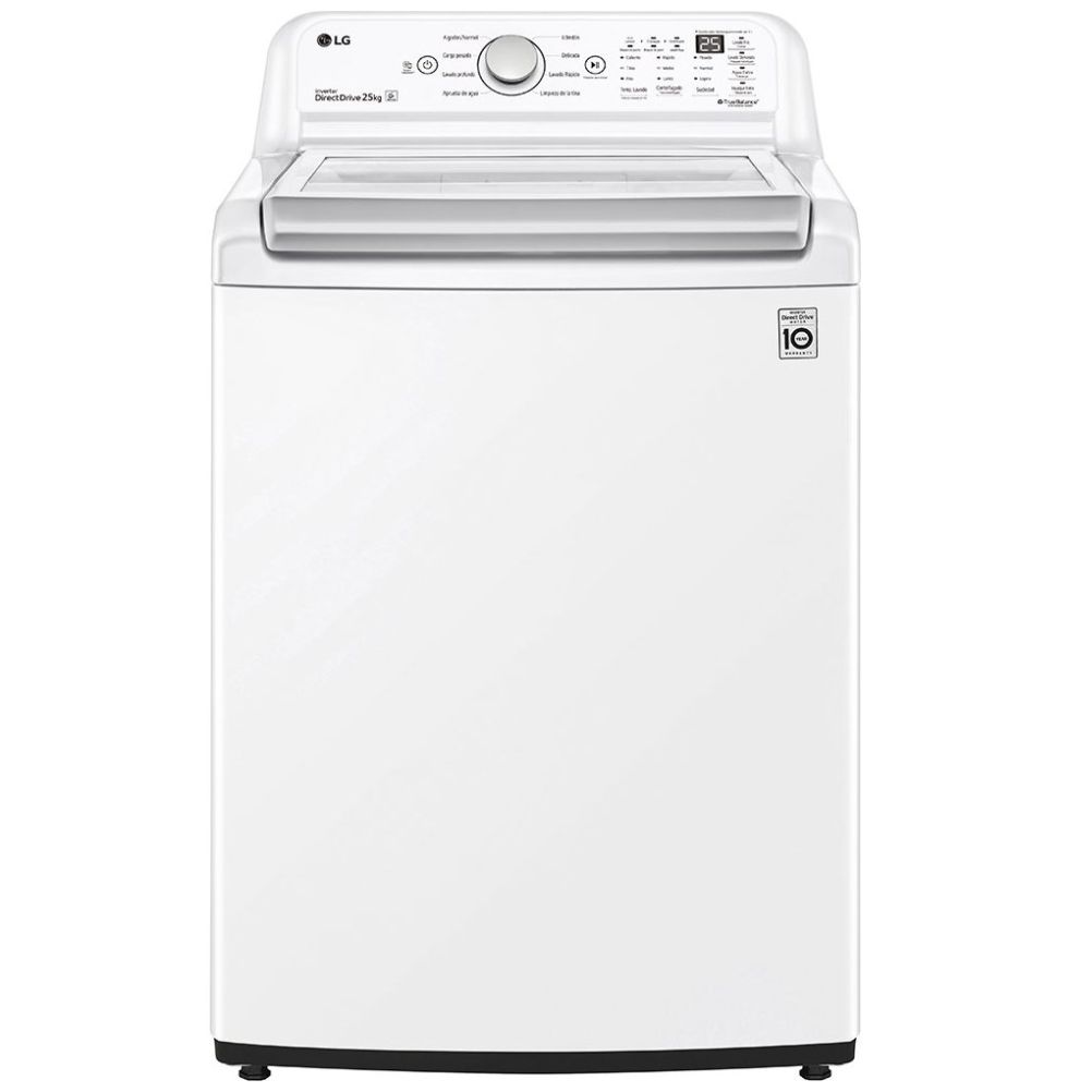 Lavadora LG Carga Superior Turbo Wash 3D Inverter Dd con 6 Motion Dd 25 Kg  Blanca  Wt25Wt6H