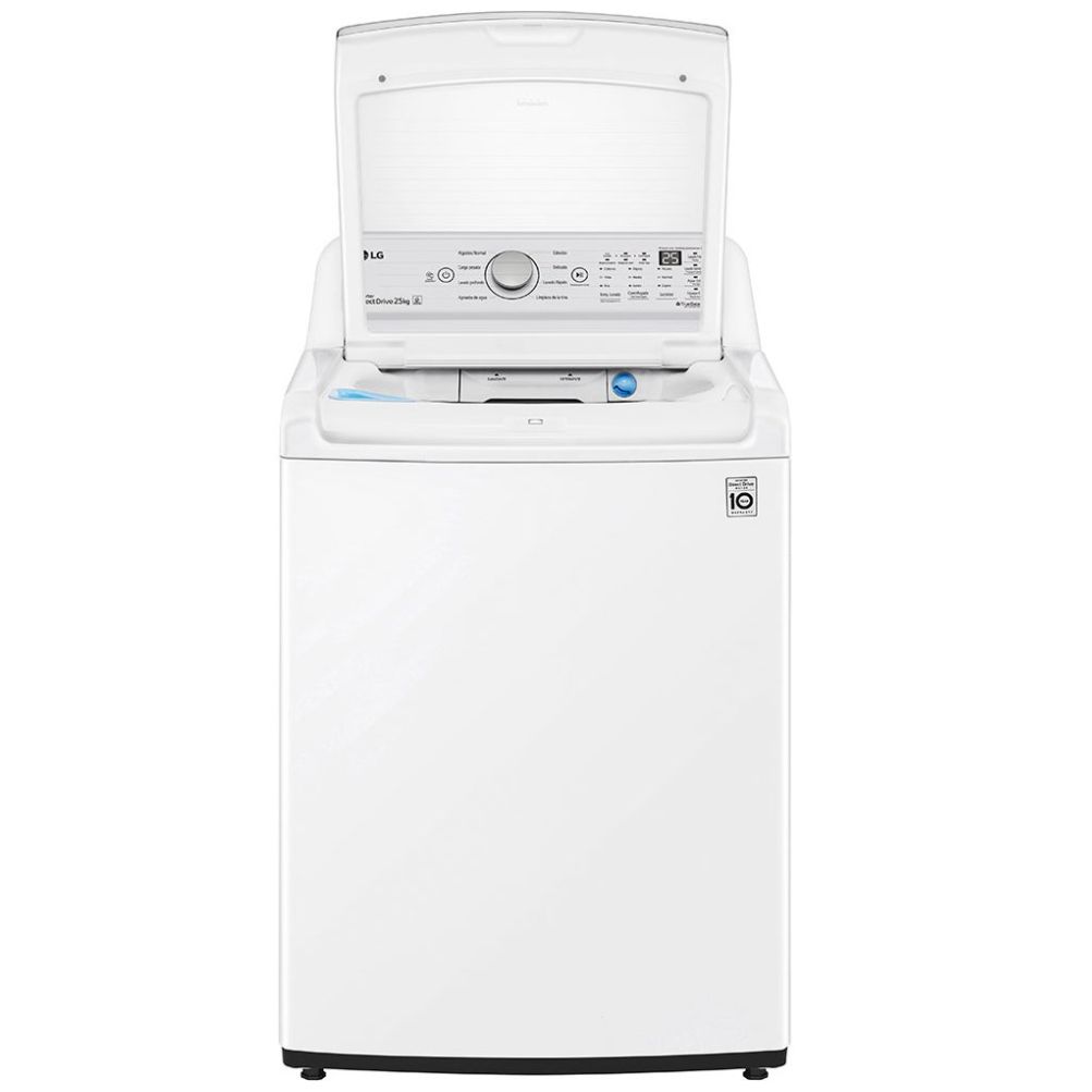 Lavadora LG Carga Superior Turbo Wash 3D Inverter Dd con 6 Motion Dd 25 Kg  Blanca  Wt25Wt6H
