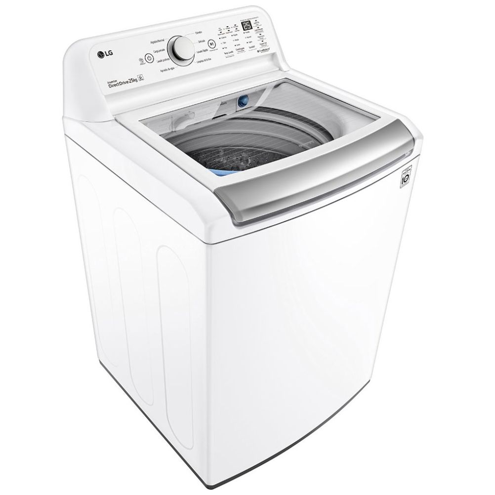 Lavadora LG Carga Superior Turbo Wash 3D Inverter Dd con 6 Motion Dd 25 Kg  Blanca  Wt25Wt6H