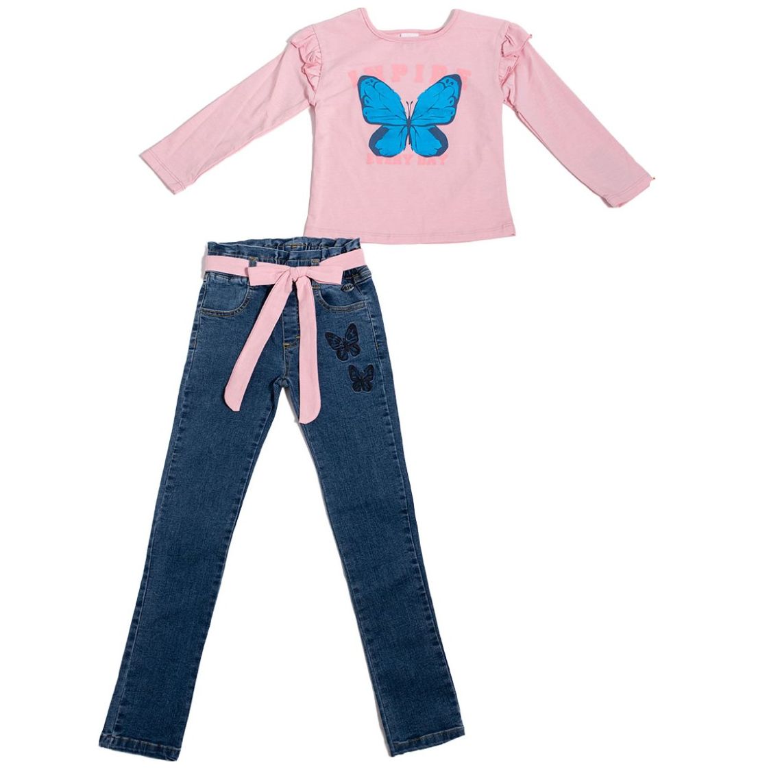 Conjunto para Niña Playera Manga Larga Y Pantalon Being 2 Nice