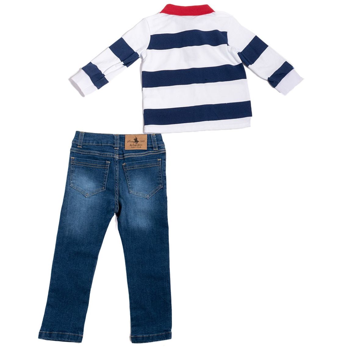 Conjunto para Bebé 2 Piezas Playera Polo Rugby Manga Larga con Pantalón Royal Polo Club