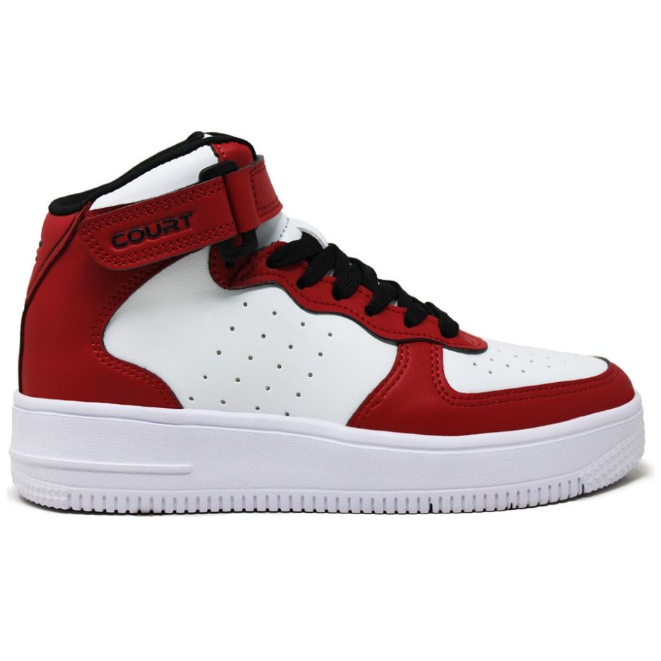 Tenis Bota Court Agujeta 18-21 Rojo