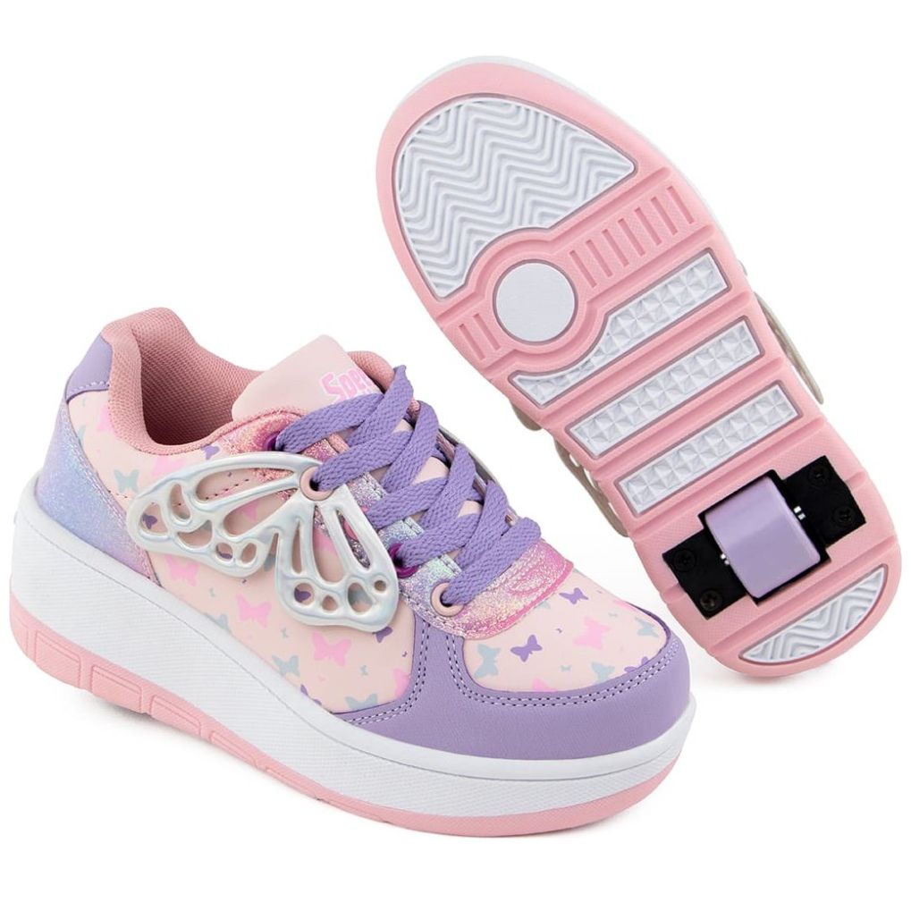 Tenis Personajes Patín Mariposa 18-22 Colores