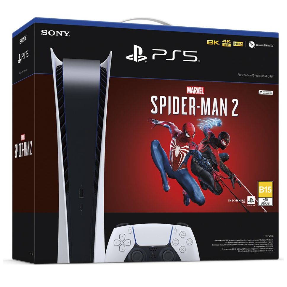 Consola Ps5 Marvel´s Spider-Man 2 Edición Digital