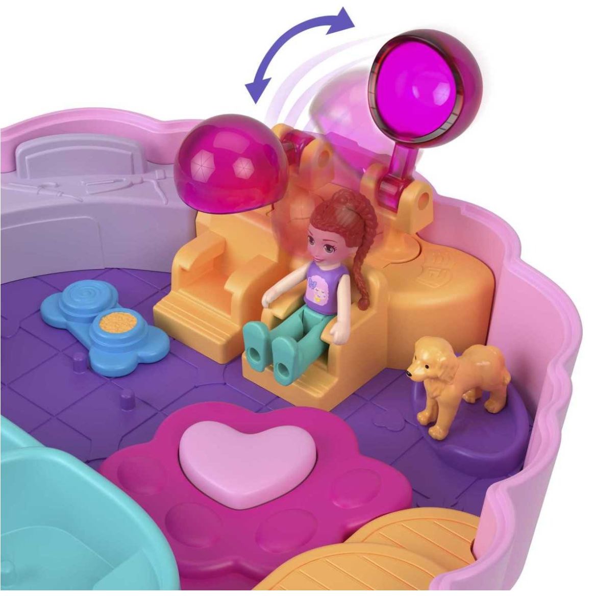 Polly Pocket Set de Juego Compacto Spa de Poodle