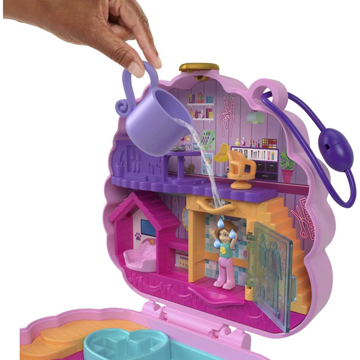 Polly Pocket Set de Juego Compacto Spa de Poodle
